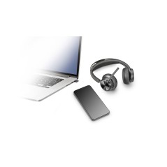 Poly Voyager Focus 2 UC Wireless Headset - Sleek Black Design for Ultimate Comfort and Clarity